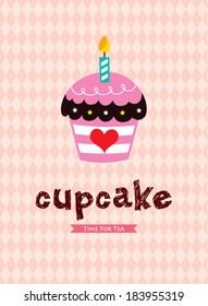 tea time cupcake wallpaper