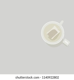 Tea time  design  card, Illustration,Background.