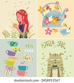 Tea time desing vector illustration