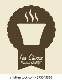 Tea time digital design, vector illustration 10 eps graphic