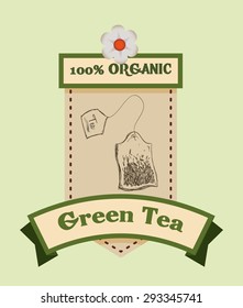Tea time digital design, vector illustration 10 eps graphic