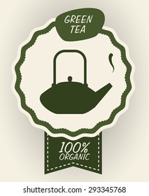 Tea time digital design, vector illustration 10 eps graphic