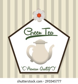 Tea time digital design, vector illustration 10 eps graphic