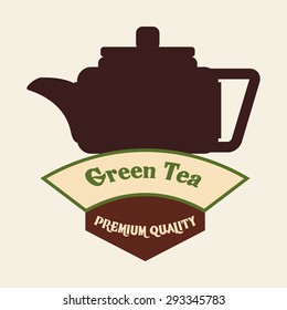Tea time digital design, vector illustration 10 eps graphic