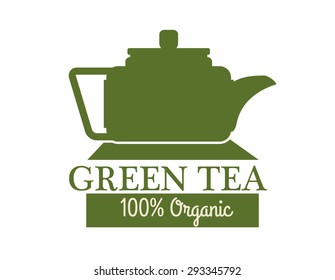 Tea time digital design, vector illustration 10 eps graphic