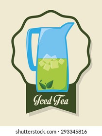 Tea time digital design, vector illustration 10 eps graphic