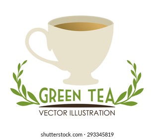 Tea time digital design, vector illustration 10 eps graphic