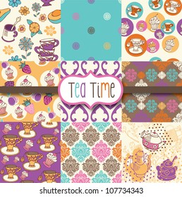 Tea Time Digital Scrapbook Paper