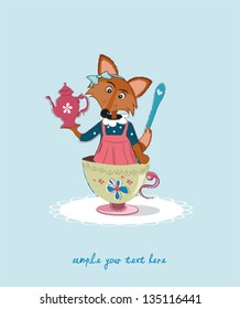 tea time greeting card