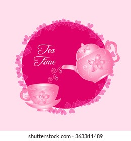 Tea Time. Hand drawing illustration.