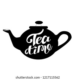 Tea Always Good Idea Hand Lettering Stock Vector (Royalty Free) 390864322