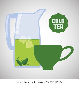 tea time icon. drink concept.  Flat illiustration
