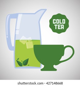tea time icon. drink concept.  Flat illiustration