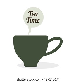 tea time icon. drink concept.  Flat illiustration