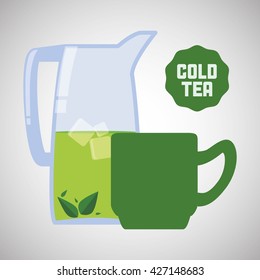 tea time icon. drink concept.  Flat illiustration