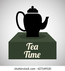 tea time icon. drink concept.  Flat illiustration