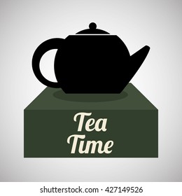 tea time icon. drink concept.  Flat illiustration