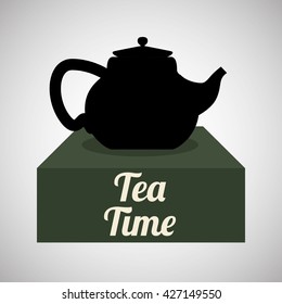 tea time icon. drink concept.  Flat illiustration