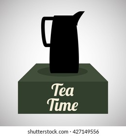 tea time icon. drink concept.  Flat illiustration