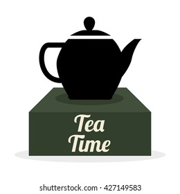 tea time icon. drink concept.  Flat illiustration