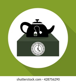 tea time icon. drink concept.  Flat illiustration , vector