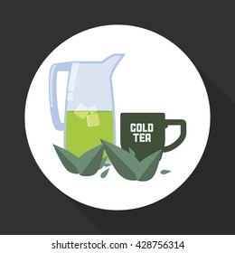 tea time icon. drink concept.  Flat illiustration , vector