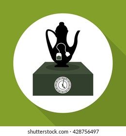 tea time icon. drink concept.  Flat illiustration , vector