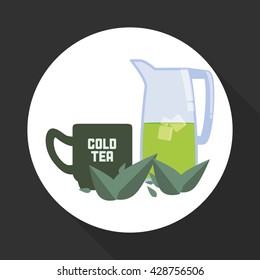 tea time icon. drink concept.  Flat illiustration , vector