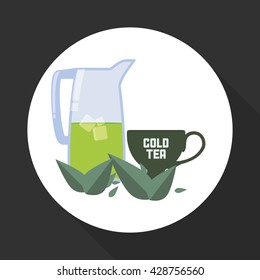 tea time icon. drink concept.  Flat illiustration , vector