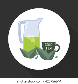 tea time icon. drink concept.  Flat illiustration , vector