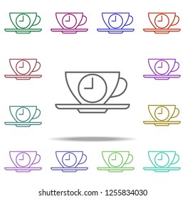 Tea time icon. Element of time value icon for mobile concept and web apps. Thin line Tea time icon can be used for web and mobile on white background