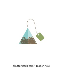 Tea time icon flat Vector İllustration