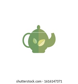 Tea time icon flat Vector İllustration