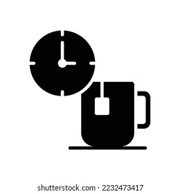 tea time icon vector design template in white background