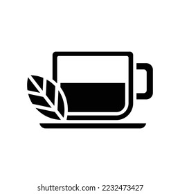 tea time icon vector design template in white background