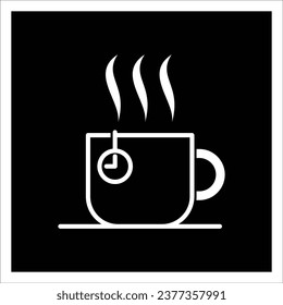 tea time icon vector design template
