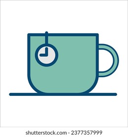 tea time icon vector design template