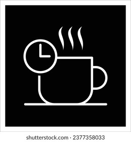 tea time icon vector design template