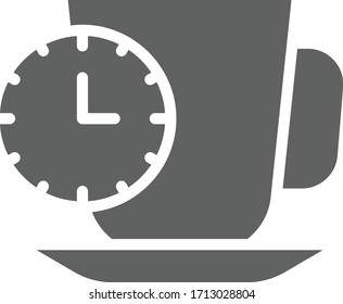 tea time icon vector illustration flat