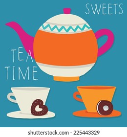 Tea time icons.