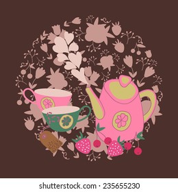 Tea time illustration