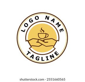 Tea time Logo Design Vector, illustration, Template 