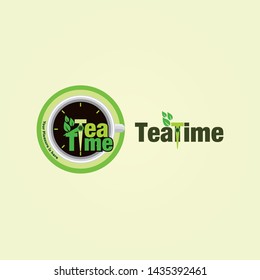 Tea Time logo for your tea shop