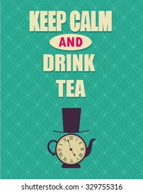 tea time in London blue poster