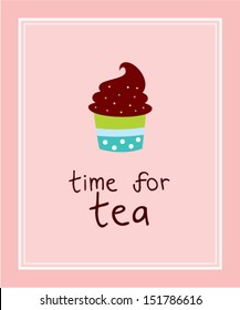 tea time muffin poster
