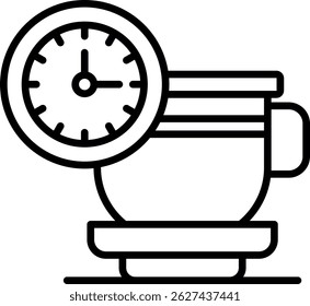Tea Time New Creative Icon Design Vector