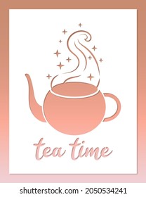 Tea time printable stencil for cutting.