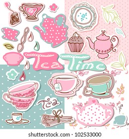 tea time scrapbook set