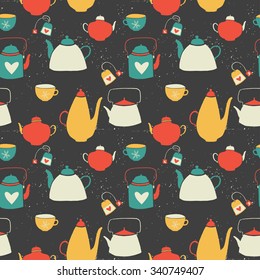 Tea Time Seamless Pattern