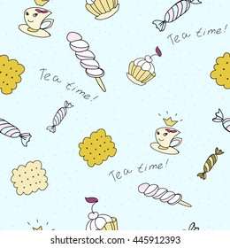Tea time seamless pattern2